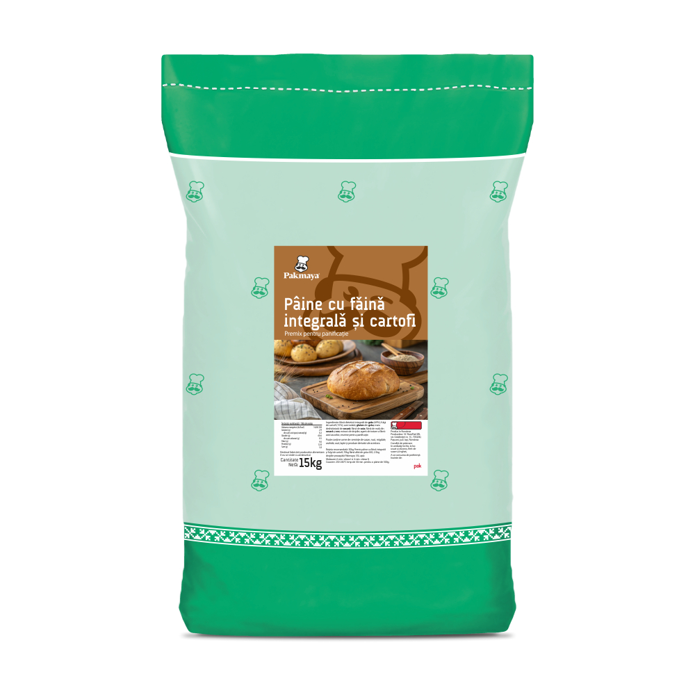 Premix paine cu faina integrala si fulgi de cartofi 15kg PAKM